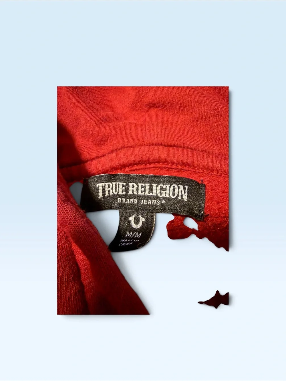 Red Full-Zip Hooded Sweatshirt